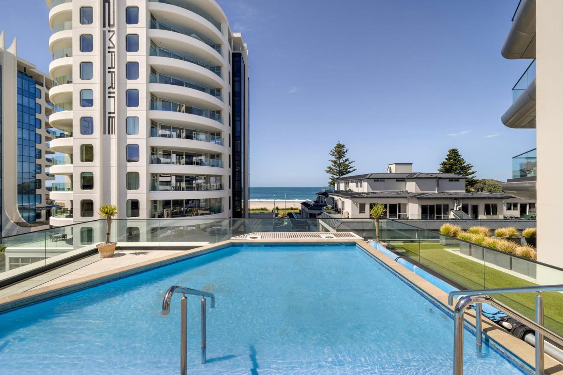 Luxury Ocean & Harbour Views - Heated Pool, Main Beach & Gym Mount Maunganui Exterior foto